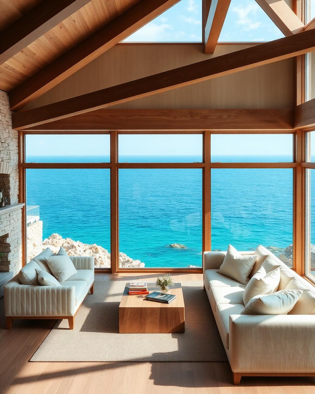 Living con vista al mar
